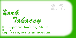 mark takacsy business card